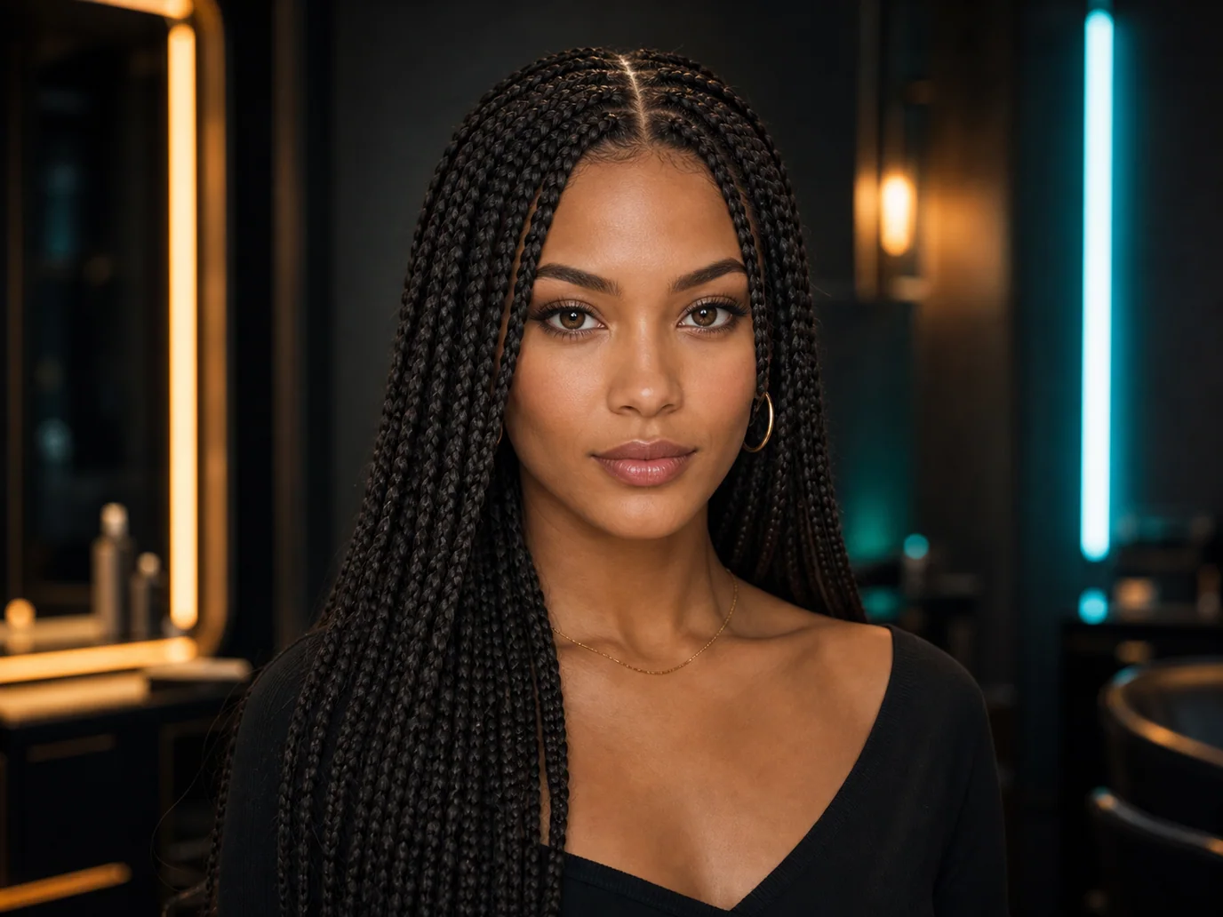 Preview of Box Braids generated with Gemini AI